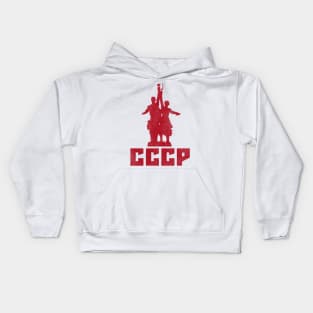 CCCP Worker and Kolkhoz Woman Monument Kids Hoodie